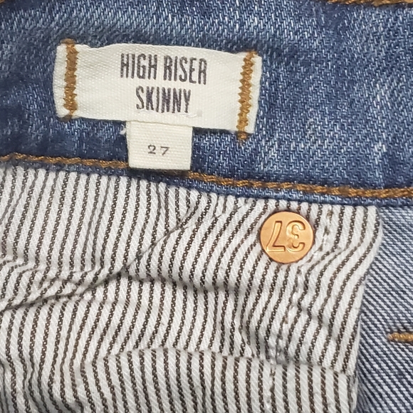 Madewell High Riser Skinny Distressed Jeans Sz 27 - Picture 7 of 14